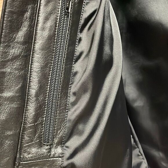 Harley Davidson Womens Leather Motorcycle Jacket Embroidered Logo Size XL Vtg - Picture 11 of 16